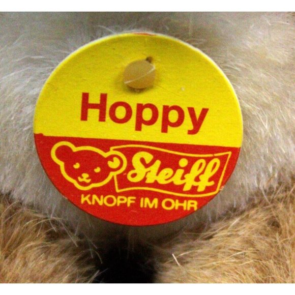 VTG NWT Steiff Austria Hoppy Tan Brown & White Bunny Rabbit Plush 4" 1500/13 - Picture 4 of 16